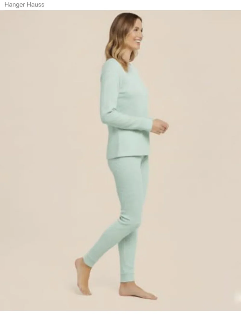 Family Matching Pajama Sets Viscose Ribbed Long Sleeve Sleepwear